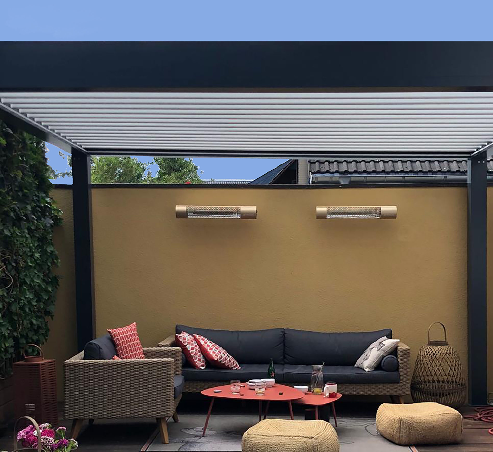 Electric patio heaters from Herschel Infrared cosy warmth outdoors